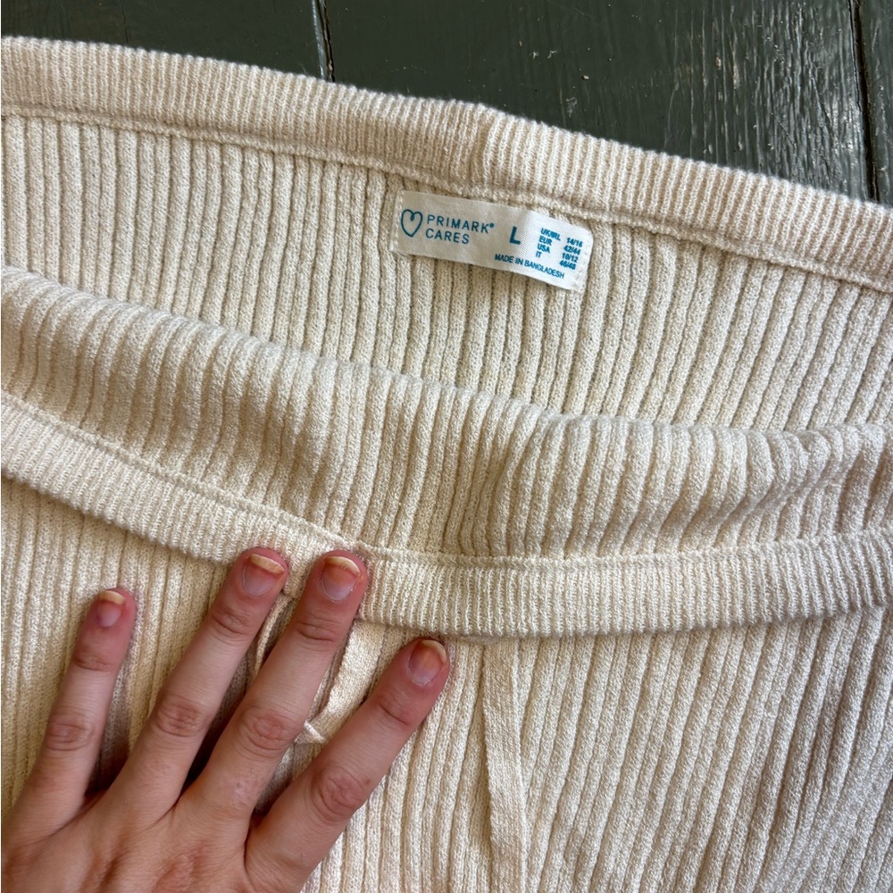 Primark Cream Ribbed Skirt - Picture 2 of 2